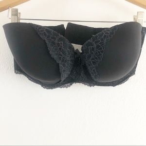Victoria Secret Strapless black Bra size 32DDD